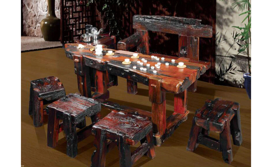 小龙骨船木茶台