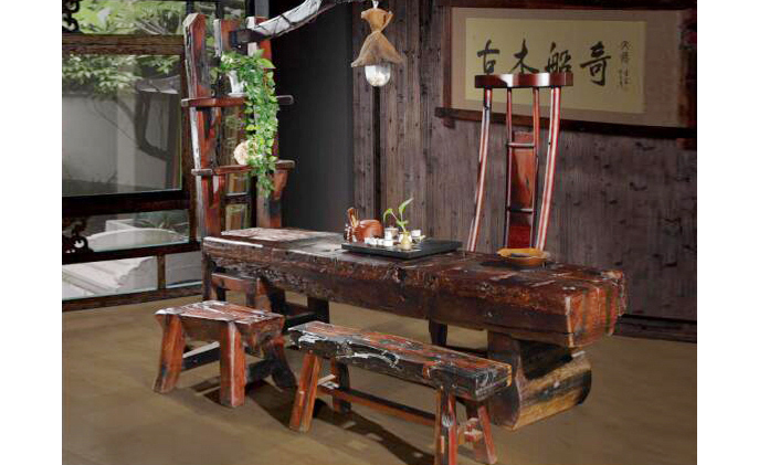 大龙骨船木茶台