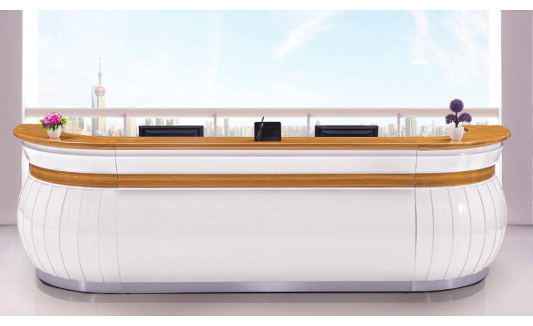弧形公司前台桌