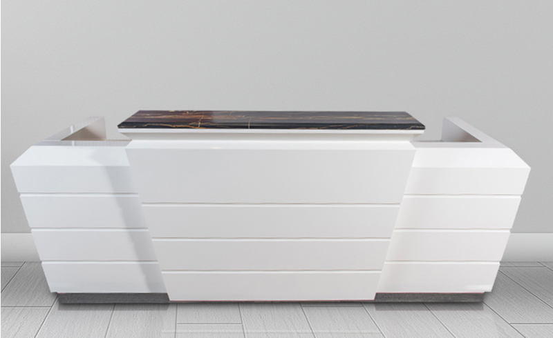 白色烤漆前台桌