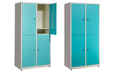 蓝色多柜铁皮文件柜